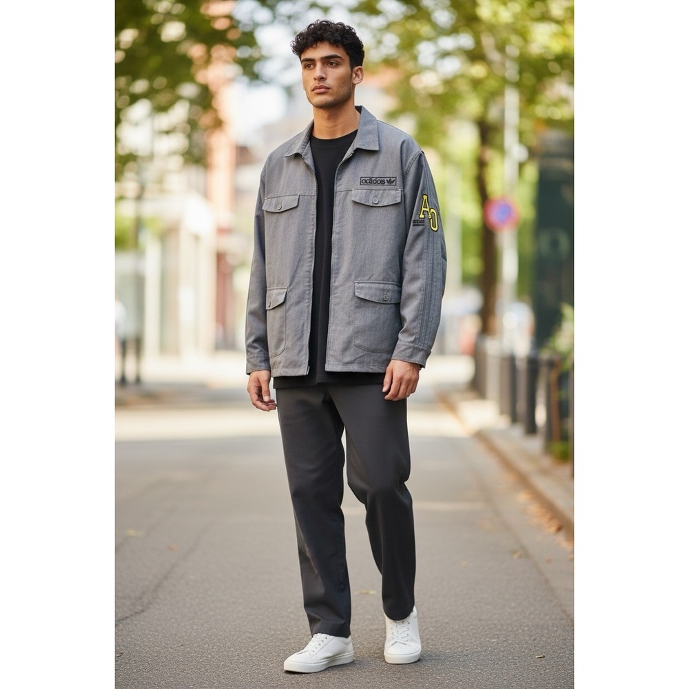🔥Y2K 🤑Adidas rArE Originals Workwear Cargo Jacket Gorpcore💰Utilitarian 2xl
